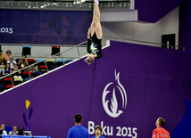 Birinci Avropa Oyunları çərçivəsində qadınlar arasında batut gimnastikası üzrə yarışlar. Bakı, Azərbaycan, 21 iyun 2015